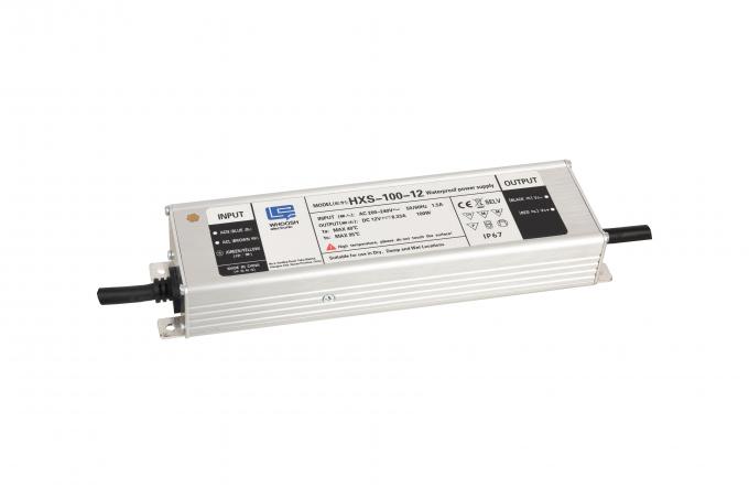 Vỏ nhôm IP67 LED chống mưa Nguồn điện 8.3A 12V 100W Trình điều khiển LED 0