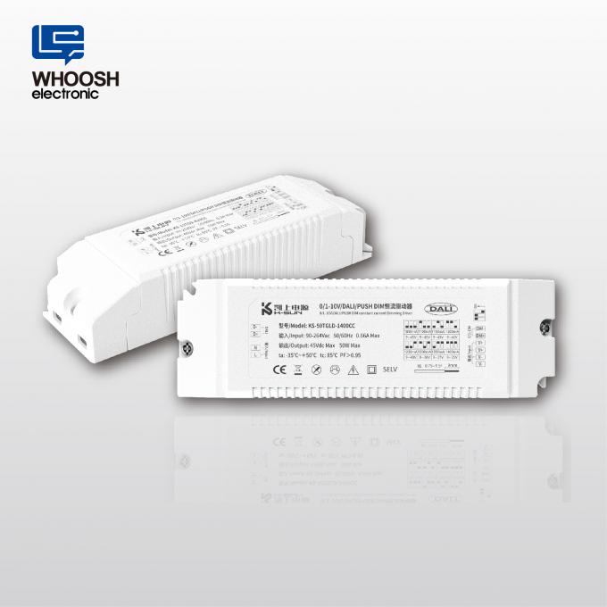 Bộ điều khiển đèn LED có thể thay đổi độ sáng một đầu ra DALI 0-10V 50W 1400mA cho đèn chiếu sáng 1